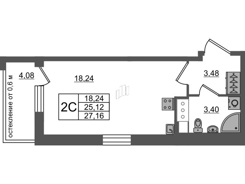 Продажа студии Новосаратовка д., Покровская Дорога ул.,  к. 11