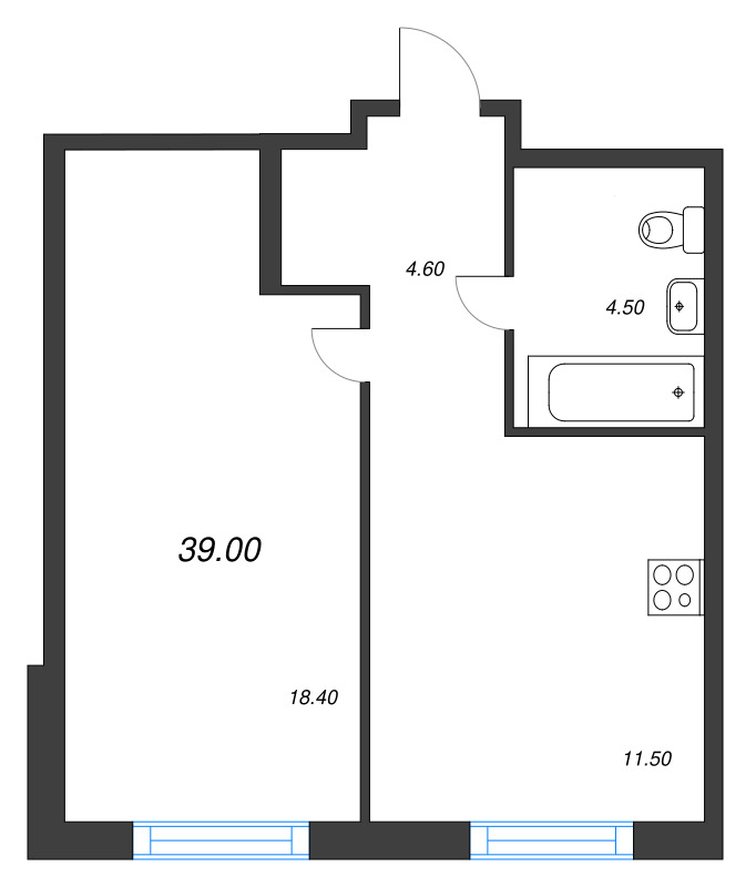 Продажа 1-комн квартиры в новостройке Мурино п., Южный проезд,  к. 1.12