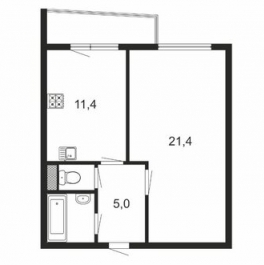 Продажа 1-комн квартиры на вторичном рынке Счастливая улица,  д. 14