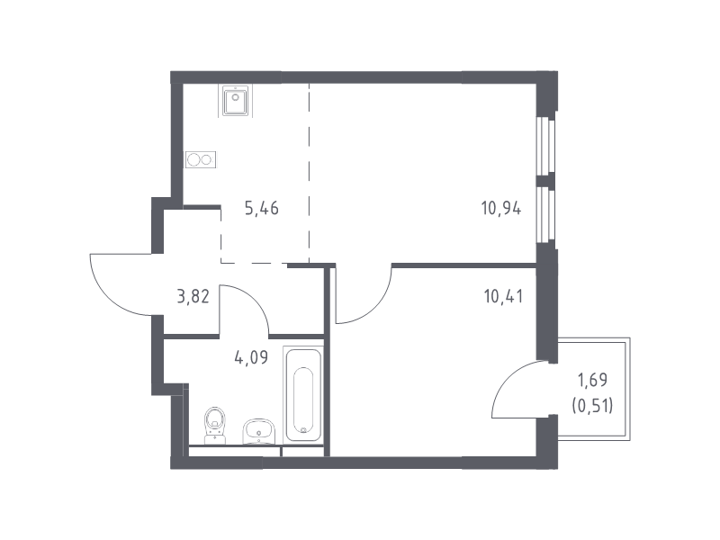 Продажа 1-комн квартиры в новостройке Королёв г., Тихонравова ул.,  к. 1