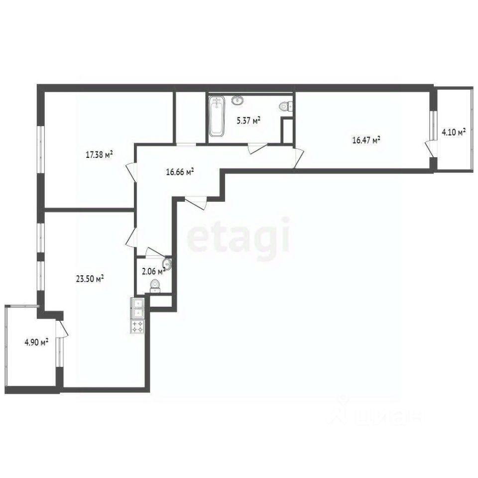 Продажа 3-комн квартиры на вторичном рынке улица Среднерогатская, 13к1