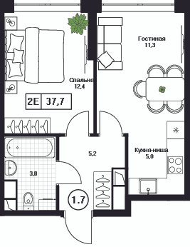 Продажа 1-комн квартиры в новостройке Пушкино г., Нижняя ул.,  к. 3