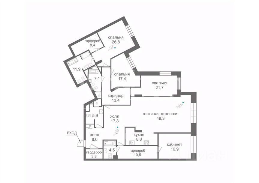 Продажа 5-комн квартиры на вторичном рынке 1-й Зачатьевский переулок, 5
