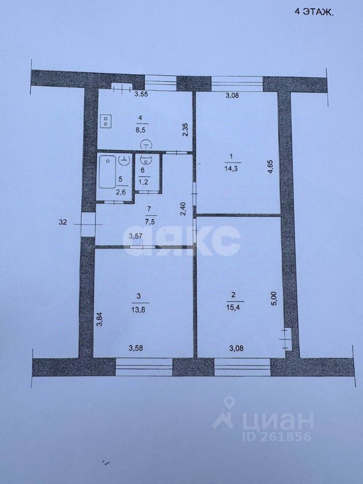 Продажа 3-комн квартиры на вторичном рынке Егорьевск, Советская улица,  д. 191