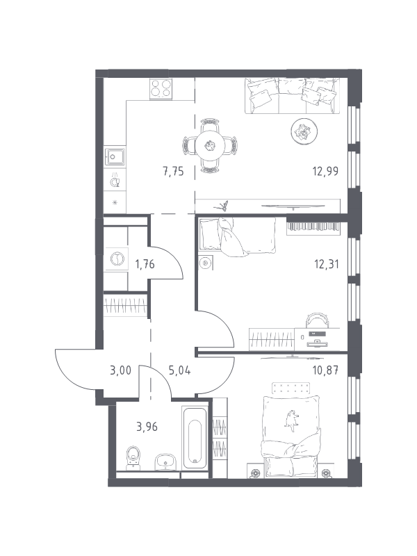 Продажа 2-комн квартиры в новостройке Королёв г., Тихонравова ул.,  к. 1