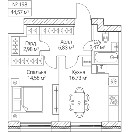 Продажа 1-комн квартиры в новостройке Москва г., 2-й Хорошёвский проезд,  к. 3