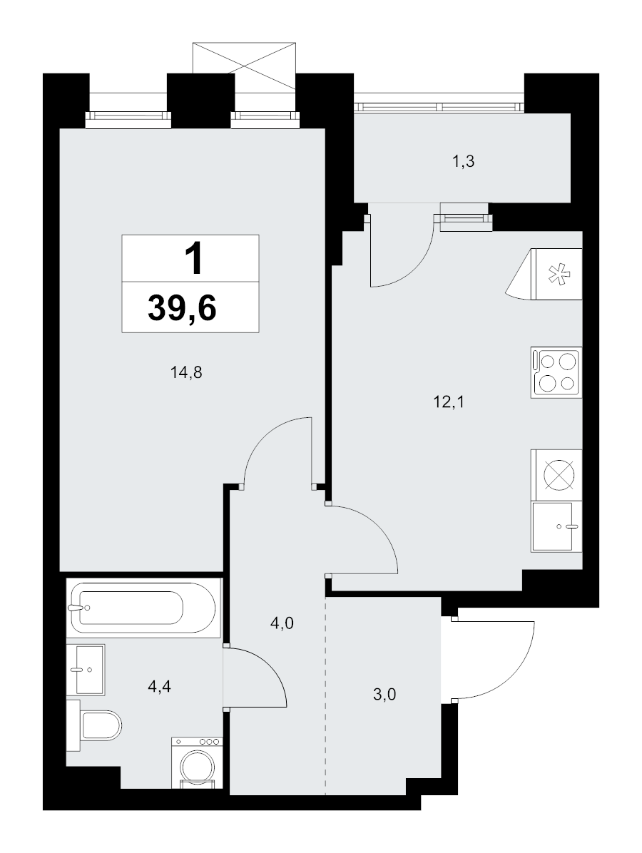Продажа 1-комн квартиры в новостройке Прокшино д., Проектируемый проезд № 7029,  к. 9.3