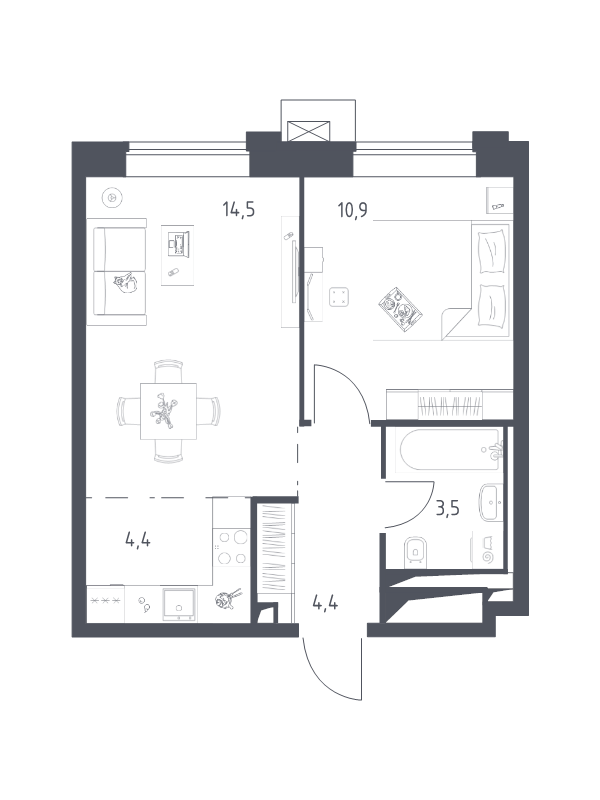 Продажа 1-комн квартиры в новостройке Москва г., Верейская ул.,  к. 3.1