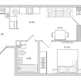 Продажа 1-комн квартиры в новостройке Новосаратовка д., Покровская Дорога ул.,  к. 4.5