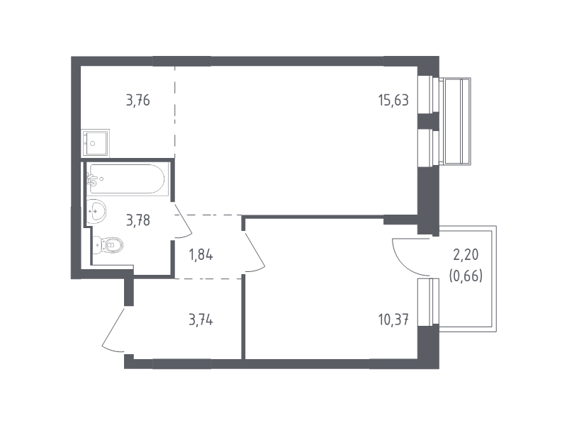 Продажа 1-комн квартиры в новостройке Лайково с., Лесная ул.,  к. 55
