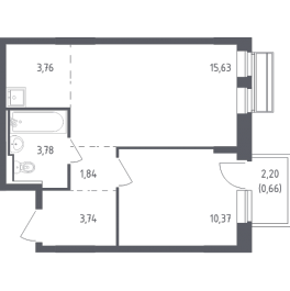 Продажа 1-комн квартиры в новостройке Лайково с., Лесная ул.,  к. 55