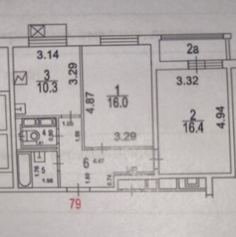 Продажа 2-комн квартиры на вторичном рынке ул Гарибальди,  д. 26,  к. 3
