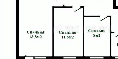 3-комн квартира Туристская улица, 2К5