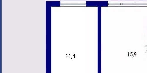 2-комн квартира улица Шателена, 12