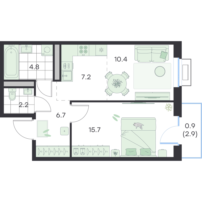 Продажа 1-комн квартиры в новостройке Раменское г., Михалевича ул.,  к. 1