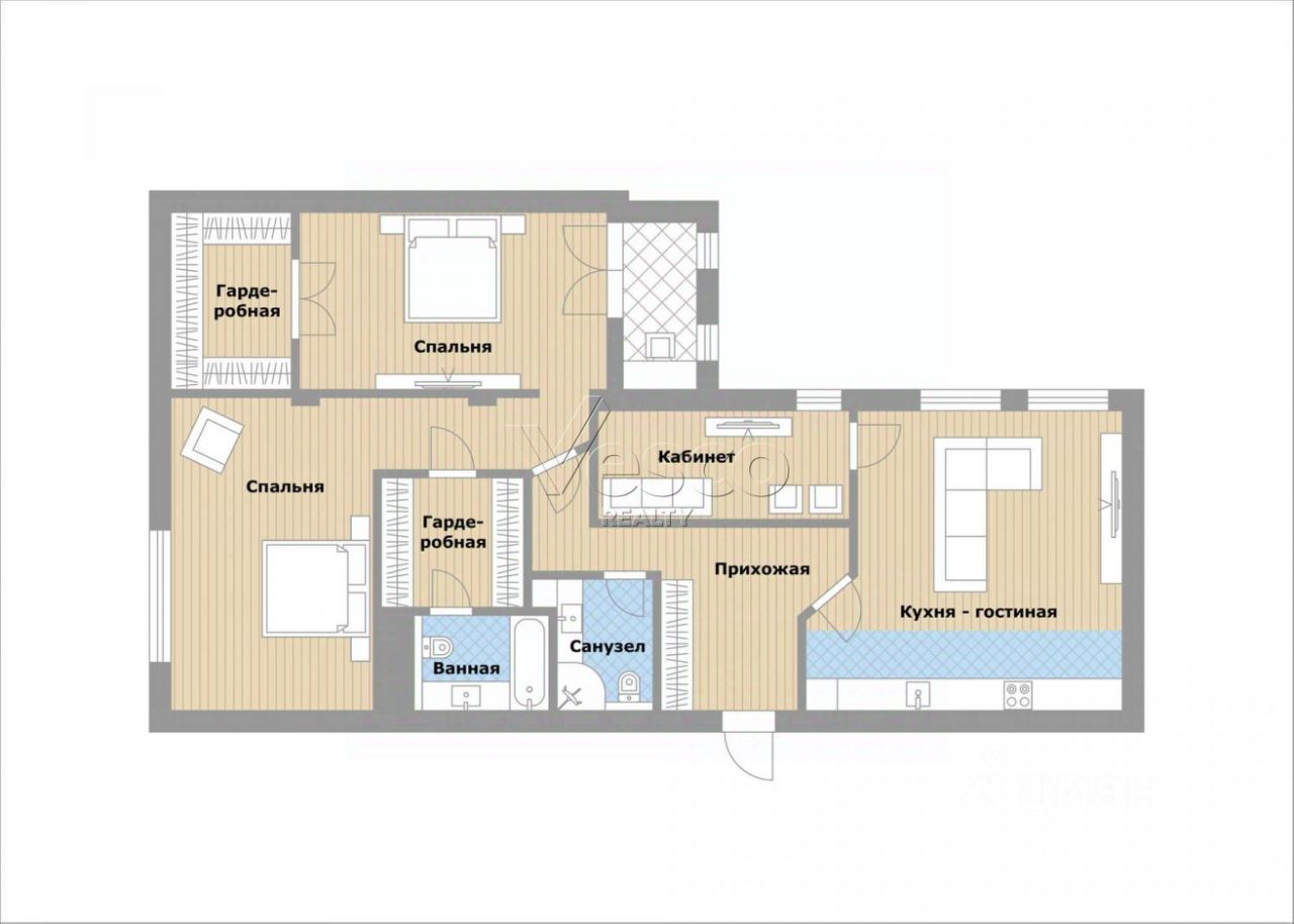 Продажа 3-комн квартиры на вторичном рынке улица Усачева, 15