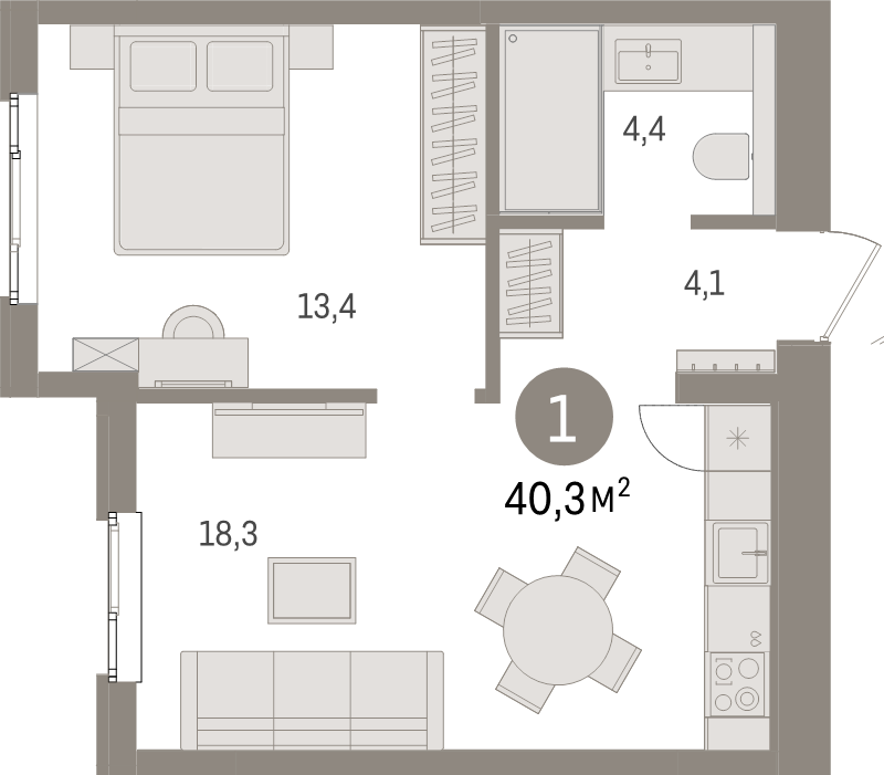 Продажа 1-комн квартиры в новостройке Новоселье п., Петропавловская ул.,  к. 3