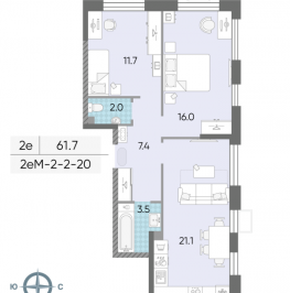 Продажа 2-комн квартиры в новостройке Москва г., Производственная ул.,  к. 2.3