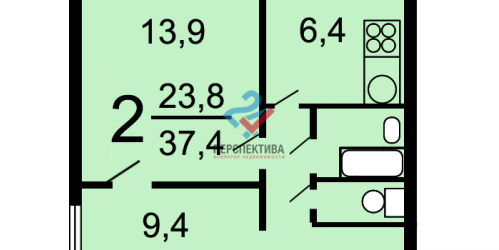 2-комн квартира проезд Кадомцева, 21