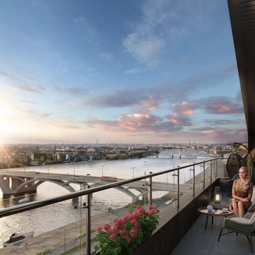 1-комн квартира Октябрьская набережная