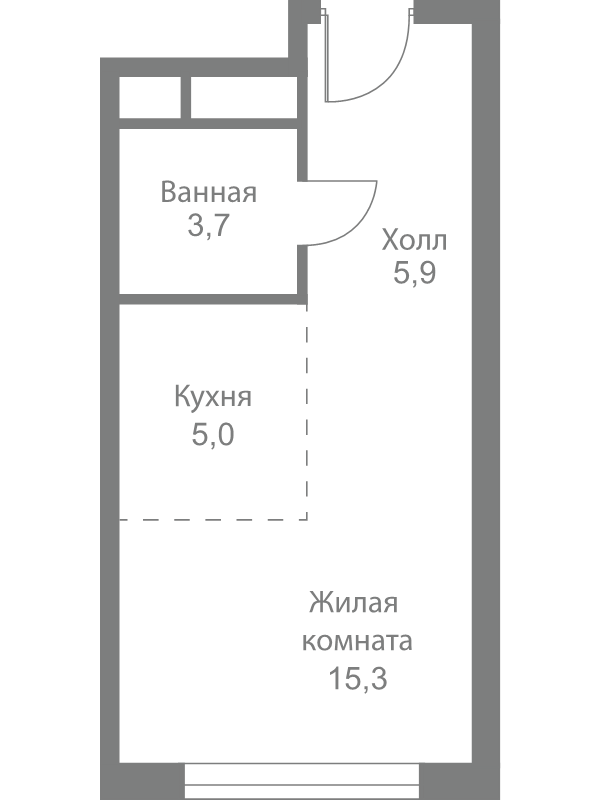 Продажа студии Москва г., Сколковское ш.,  к. 4