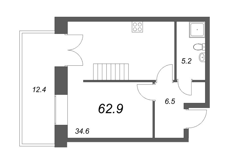 Продажа 1-комн квартиры в новостройке Новоселье п.,  к. 15