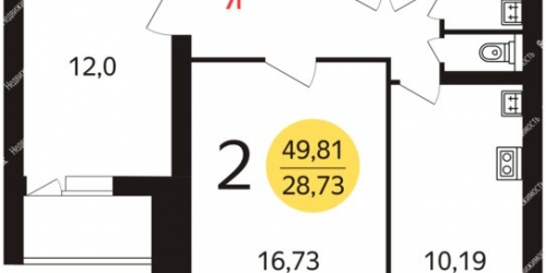 2-комн квартира Марьиной Рощи 2-я ул,  д. 20