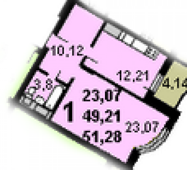 Планировка ЖК Мыс Первый, 23.07 м2