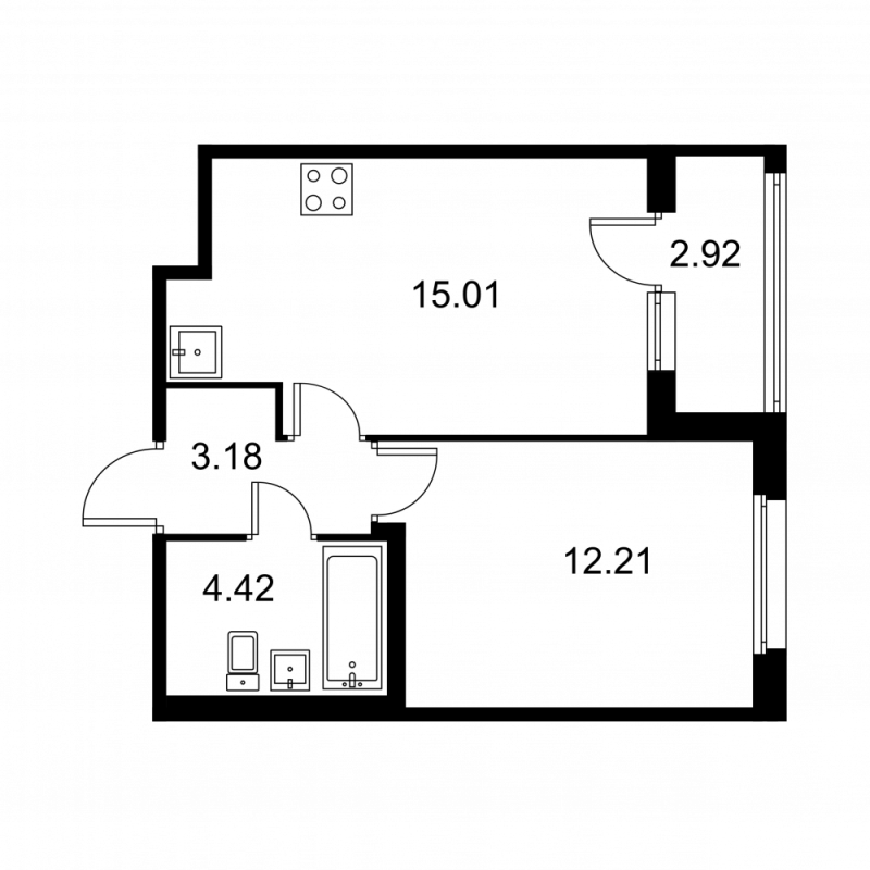 Продажа 1-комн квартиры в новостройке Колпино г., Загородная ул.,  к. B