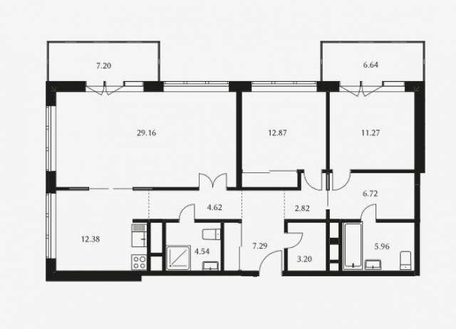 Планировка ЖК Дом Серебряный Бор, 53.3 м2