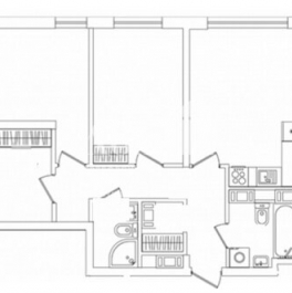 Продажа 3-комн квартиры на вторичном рынке Октябрьская наб,  д. 120 с1