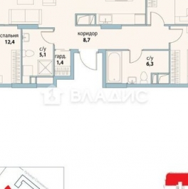 Продажа 4-комн квартиры на вторичном рынке улица Крузенштерна,  д. 3