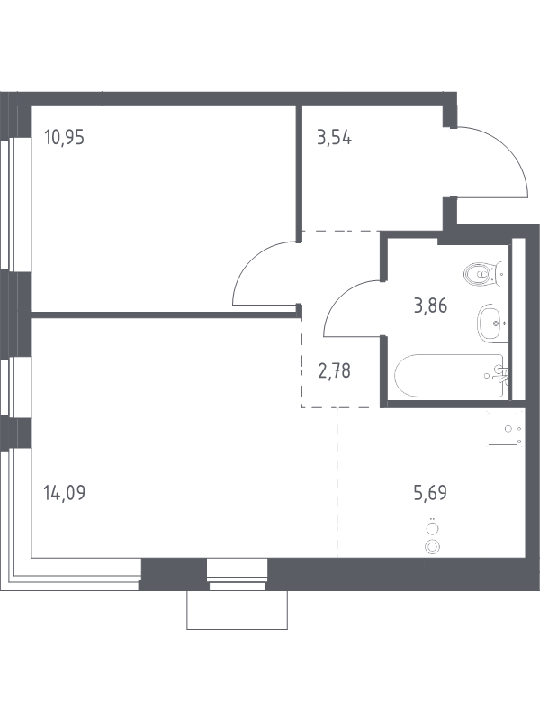 Продажа 1-комн квартиры в новостройке Горки Ленинские пгт, Каширское ш.,  к. 18.2