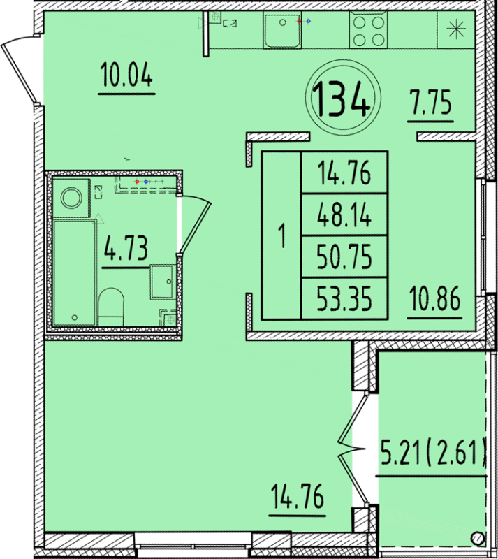 Продажа 1-комн квартиры в новостройке Шушары п., Кокколевская ул.,  к. 2
