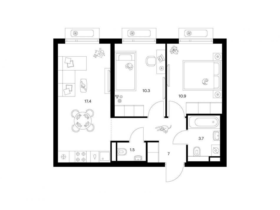 Продажа 2-комн квартиры в новостройке Саларьево Парк, корп. 69.2