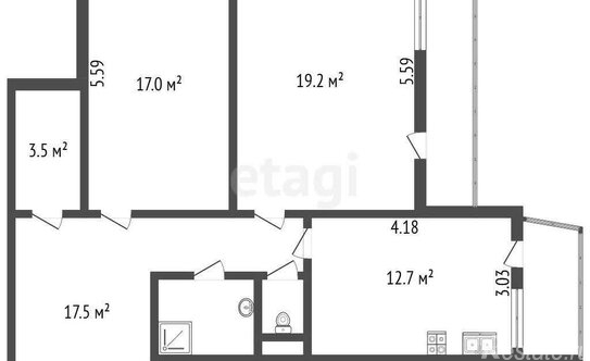 Продажа 2-комн квартиры на вторичном рынке Въезд, проспект 25 Октября,  д. 69 к2