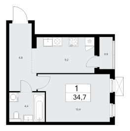 Продажа 1-комн квартиры в новостройке Сосенское пос., Куприна пр-кт, к. 7.1 Продажа 1-комн квартиры в новостройке Сосенское пос., Куприна пр-кт, к. 7.1