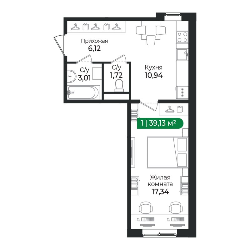 Продажа 1-комн квартиры в новостройке Сертолово г., Дмитрия Кожемякина ул.,  к. 4