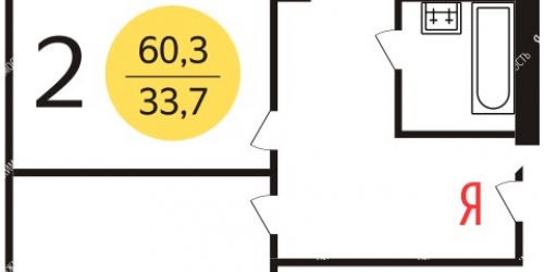 2-комн квартира Русанова проезд,  д. 11