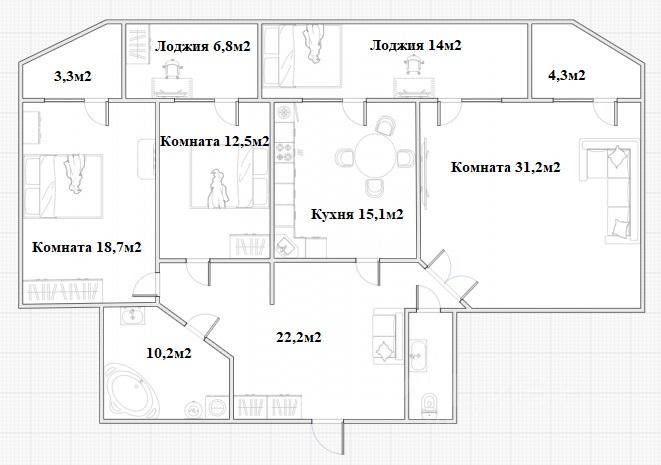 Продажа 3-комн квартиры на вторичном рынке Городок Б мкр, Люберцы, улица 3-е Почтовое Отделение, 65К1