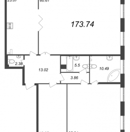 Продажа 3-комн квартиры в новостройке Санкт-Петербург г., Петровский пр-кт,  к. 4