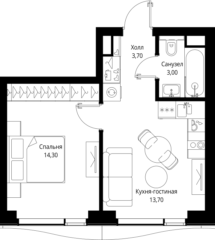 Продажа 1-комн квартиры в новостройке Москва г., Вишнёвая ул.,  к. 6