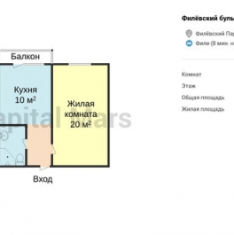 Аренда 1-комн квартиры на вторичном рынке Филёвский бульвар,  д. 41