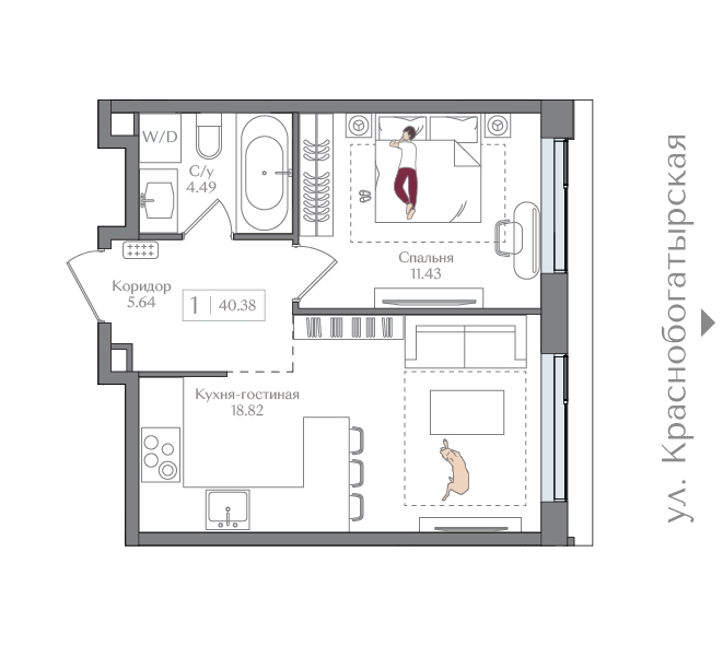 Продажа 1-комн квартиры в новостройке Москва г., 1-я Бухвостова ул.,  к. 2.6