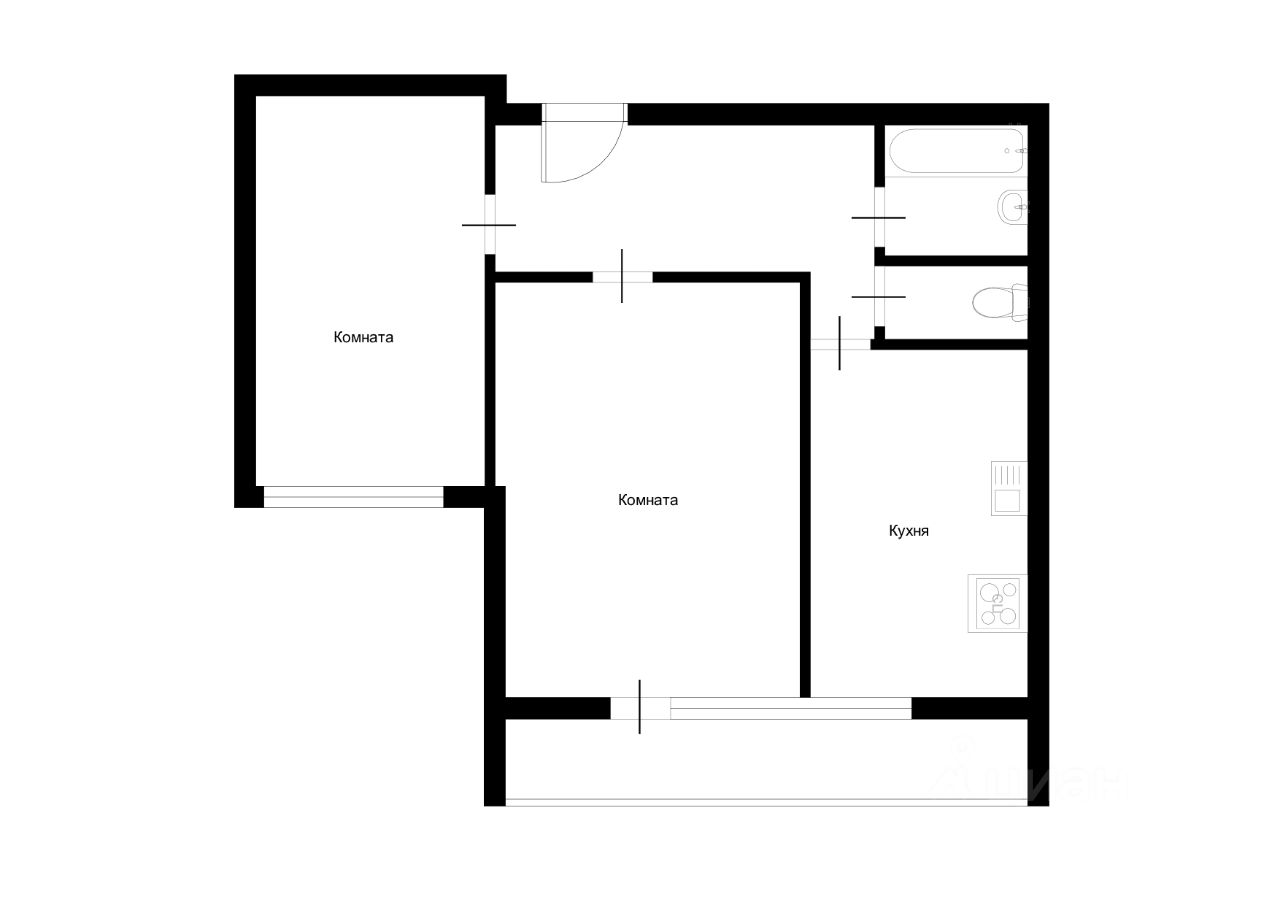 Продажа 2-комн квартиры на вторичном рынке Первомайская улица, 106
