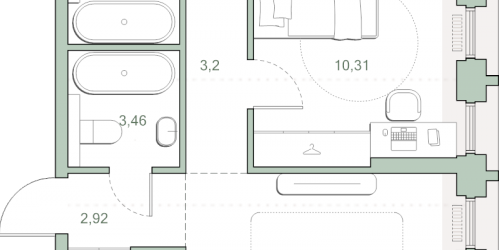 2-комн квартира Москва г., Ивана Франко ул.,  к. 4.1