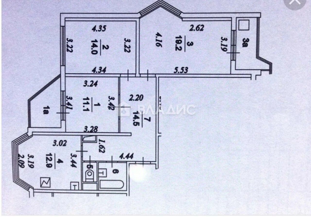 Продажа 3-комн квартиры на вторичном рынке улица Ватутина, 16к3