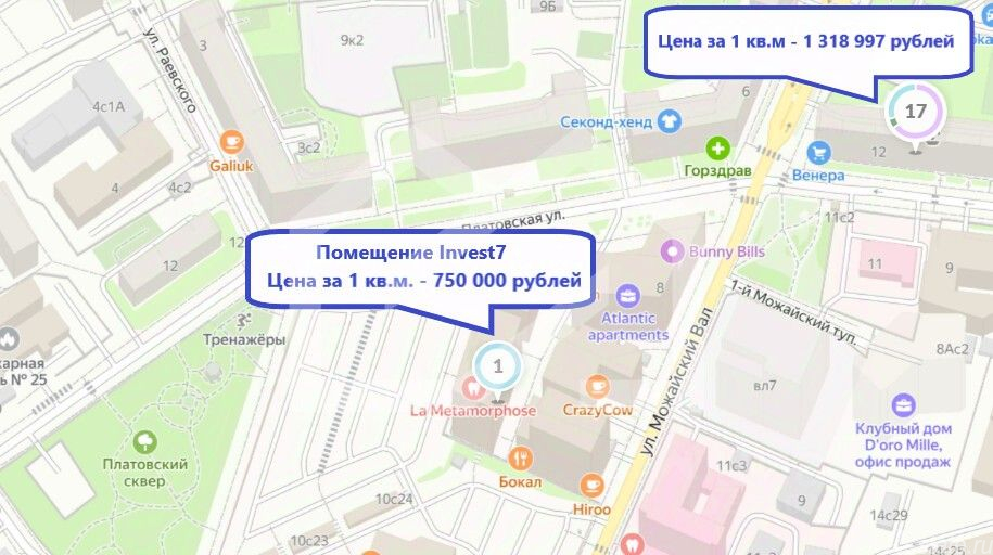 Продажа торгового помещения Платовская улица