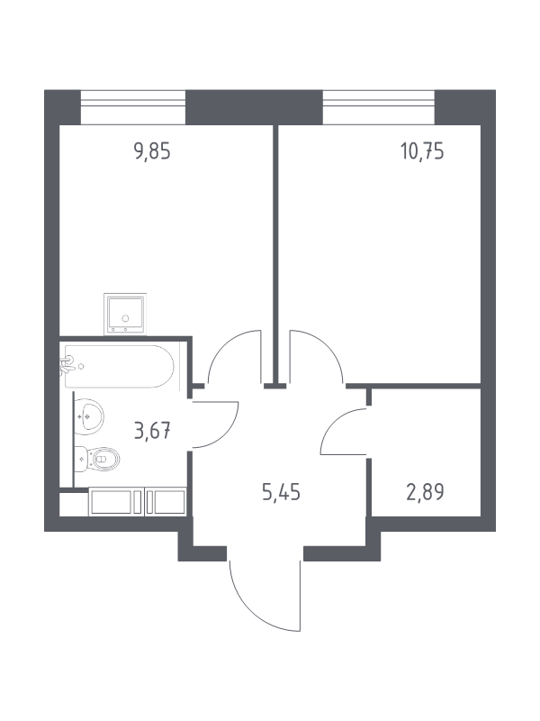 Продажа 1-комн квартиры в новостройке Москва г., Октябрьская ул.,  к. 1