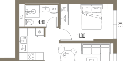 1-комн квартира Ленинградское ш,  к. 7.3